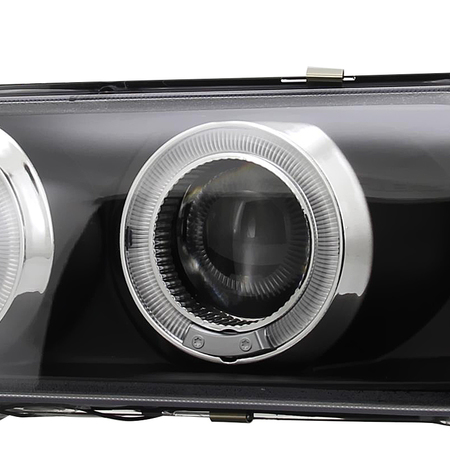 Spec-D Tuning 93-97 Toyota Corolla Halo LED Projector Black 2LHP-COR93JM-TM